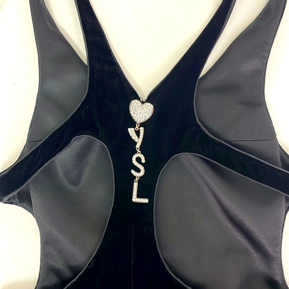 SAINT LAURENT  YSL Women's Black Cut-out Silk Dress size 4 FR 36 - Picture 14 of 16